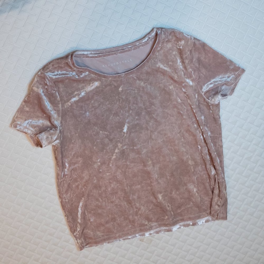 Faux Velvet T-Shirt